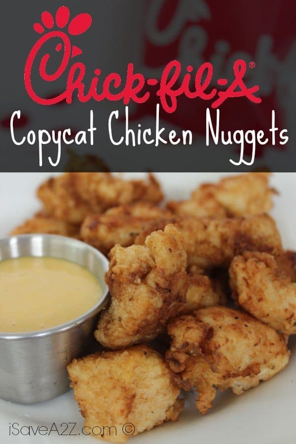 Copycat Chick Fil A Chicken Nuggets & Sauce