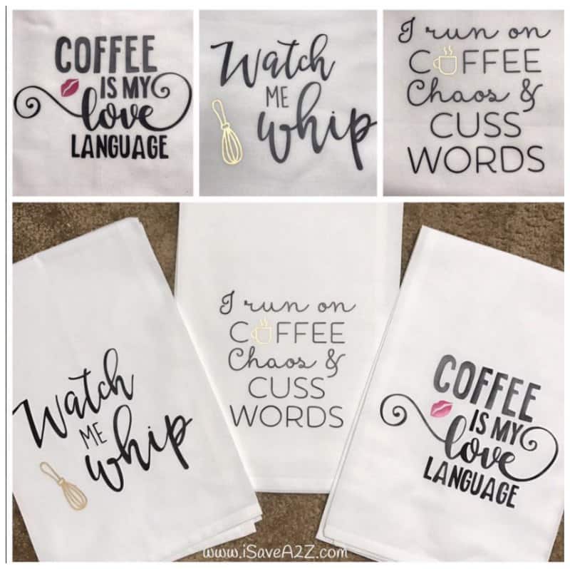 Customized Vinyl Tea Towels DIY