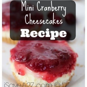 Mini Cranberry Cheesecakes