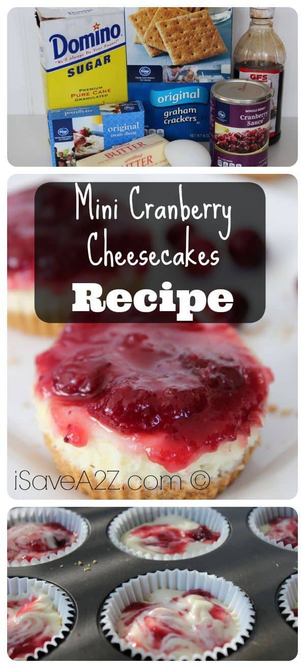 Mini Cranberry Cheesecakes
