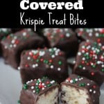 Chocolate Covered Krispie Treat Bites