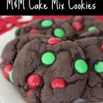 Christmas M&M Cake Mix Cookies