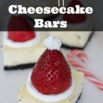 Santa Hat Peppermint Cheesecake Bars