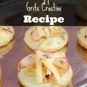 Caramelized Apple and Onion Grits Crostini