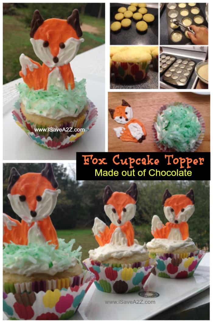 Chocolate Fox Cupcake Toppers
