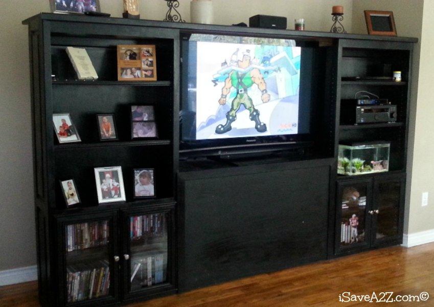 upcycled dresser to entertainment center