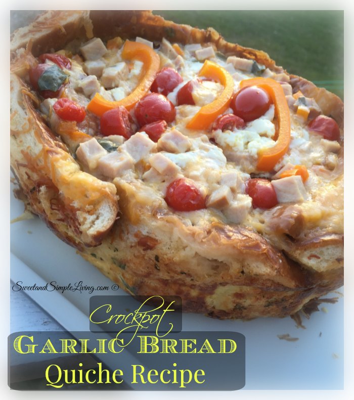 Crockpot Garlic Bread Quiche Recipe