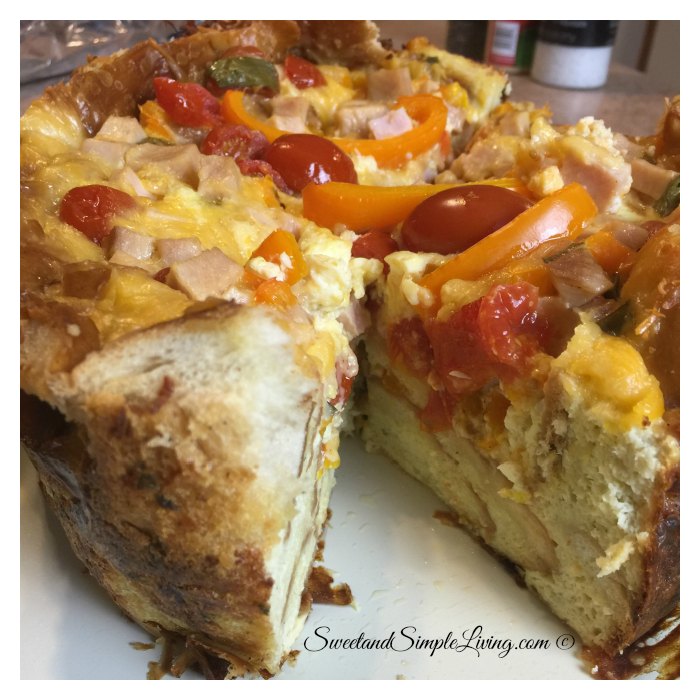 Crockpot Garlic Bread Quiche