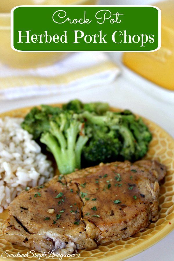 Crock Pot Herbed Pork Chops