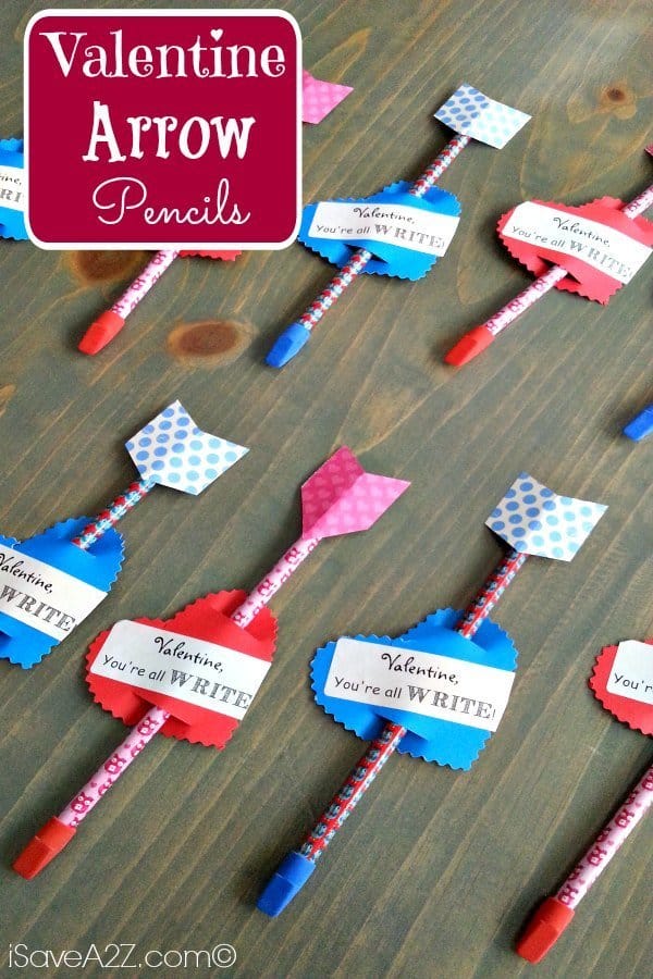 Easy Valentine Arrow Pencils