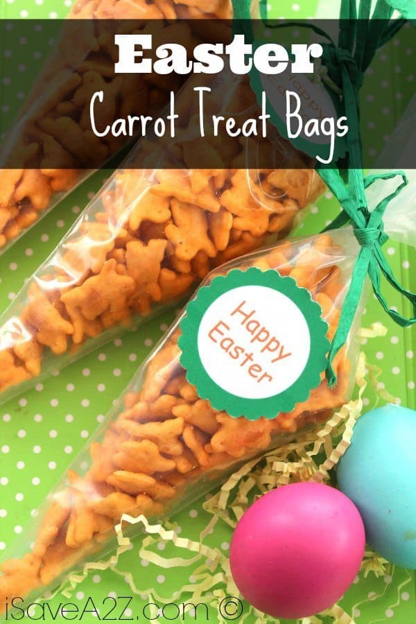 Carrot Easter Treat Bags + Free Printable Template