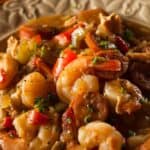 Homemade Shrimp and Sausage Cajun Gumbo Over Rice