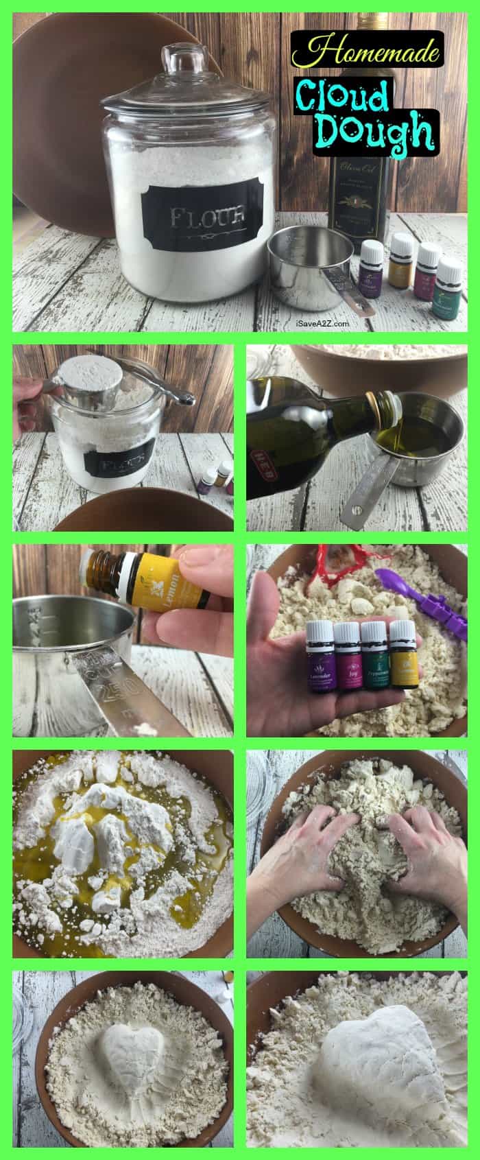 2 ingredient cloud dough recipe using essential oils