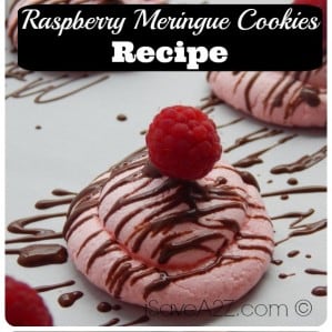 Raspberry Meringue Cookies
