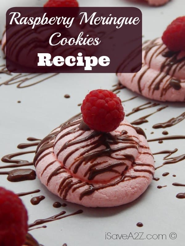 Raspberry Meringue Cookies