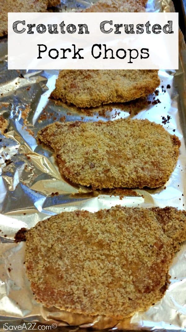 Crouton Crusted Pork Chops