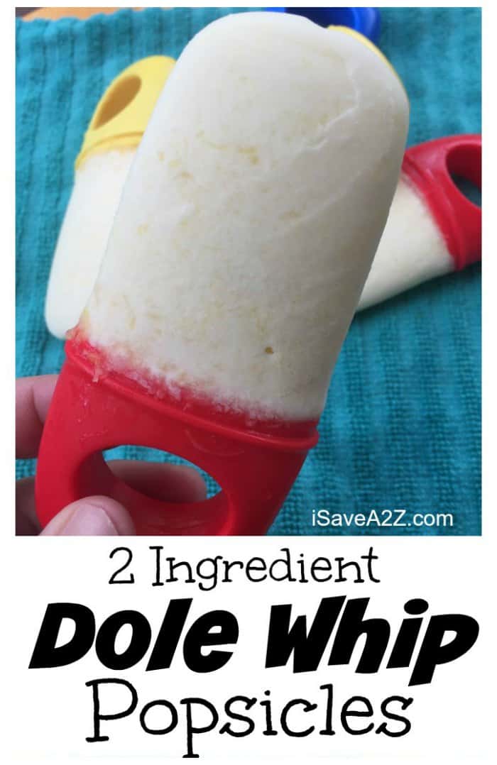 2 Ingredient Dole Whip Popsicles