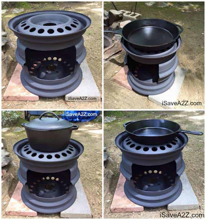 DIY Wood Stove made from Tire Rims