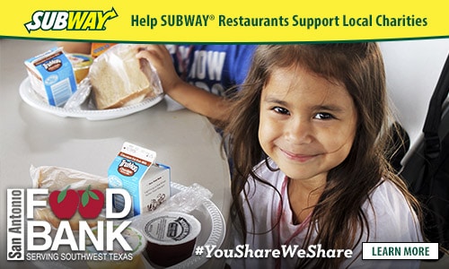 SUBWAY® Joins Forces with Local Charities in San Antonio Texas