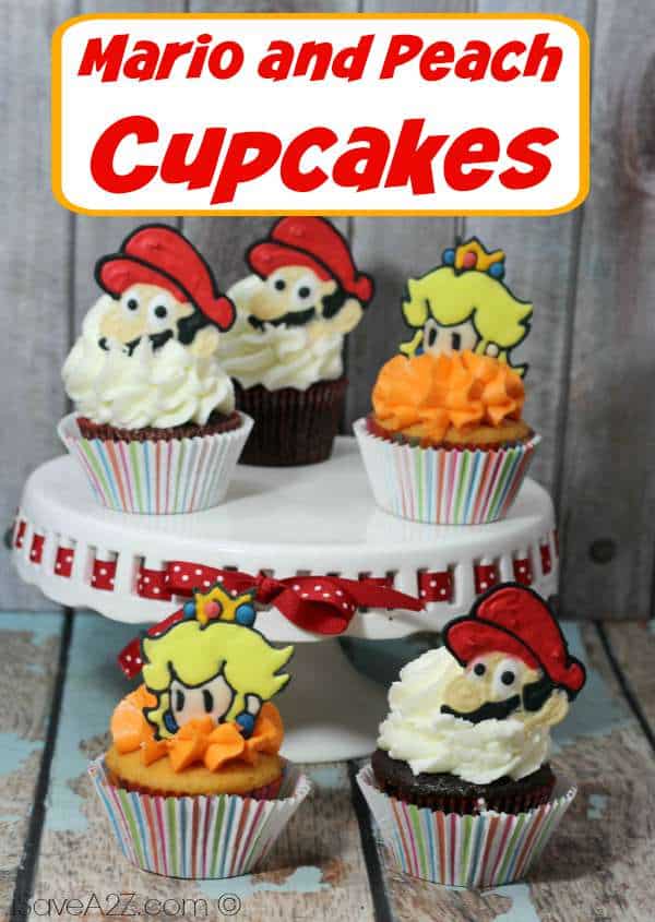Mario & Princess Peach Cupcakes