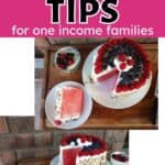 watermelon cake on a white plate