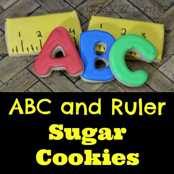 ABC and Ruler Sugar Cookies