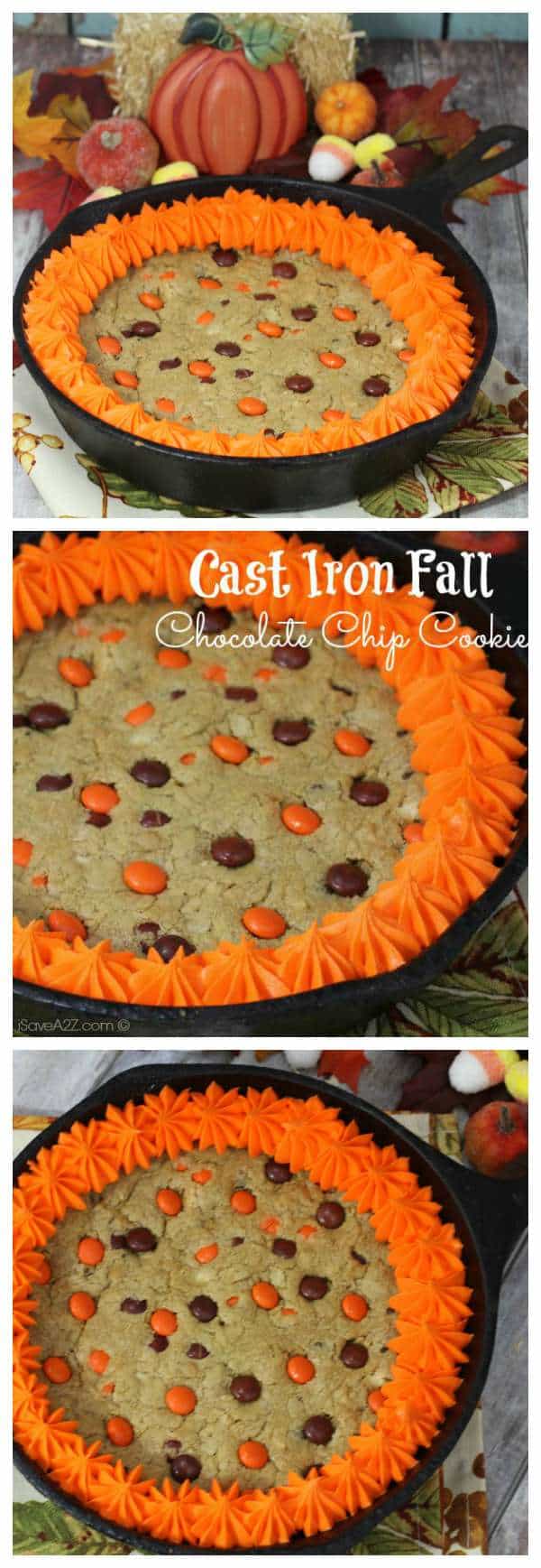 Cast Iron Fall Chocolate Chip Cookie