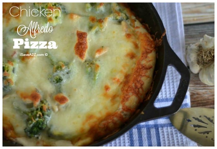 Skillet Chicken Alfredo Pizza