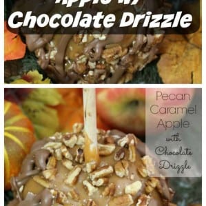 Pecan Caramel Apple with Chocolate Drizzle