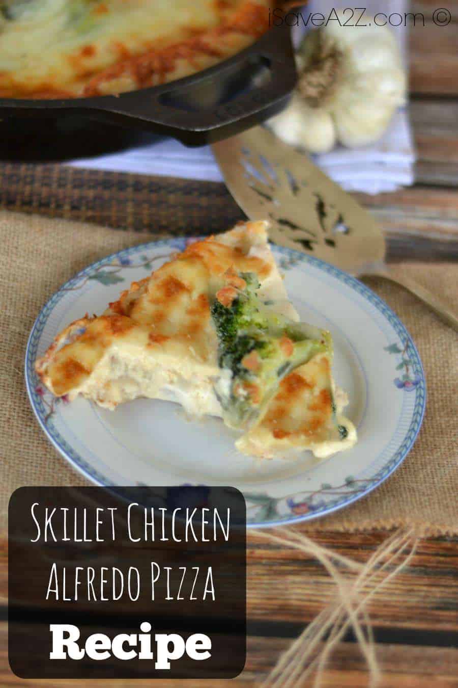 Skillet Chicken Alfredo Pizza