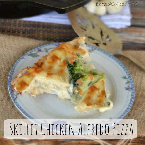 Skillet Chicken Alfredo Pizza