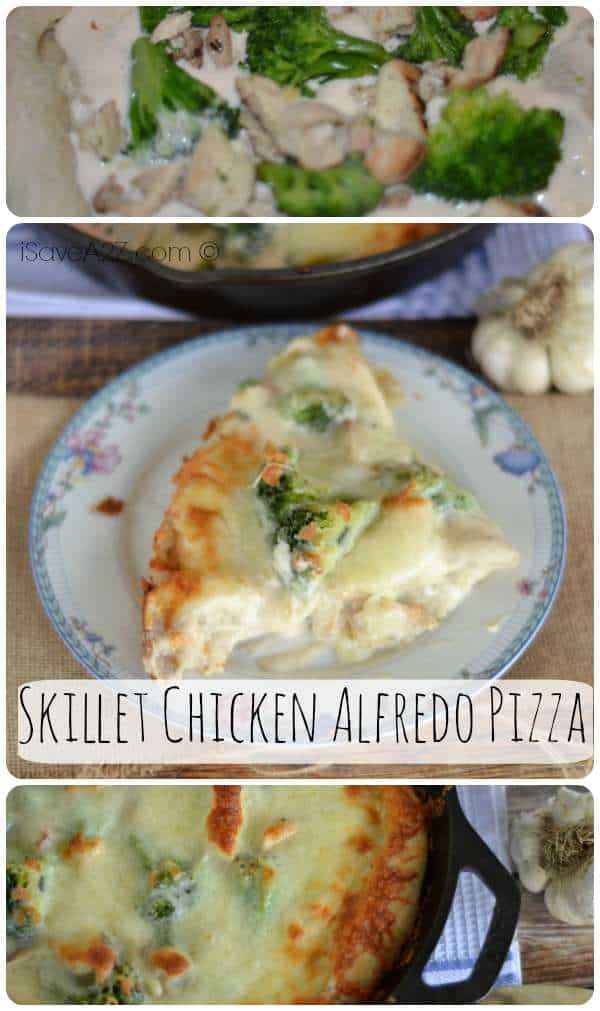 Skillet Chicken Alfredo Pizza