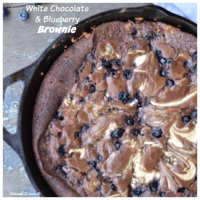 White Chocolate and Blueberry Brownie