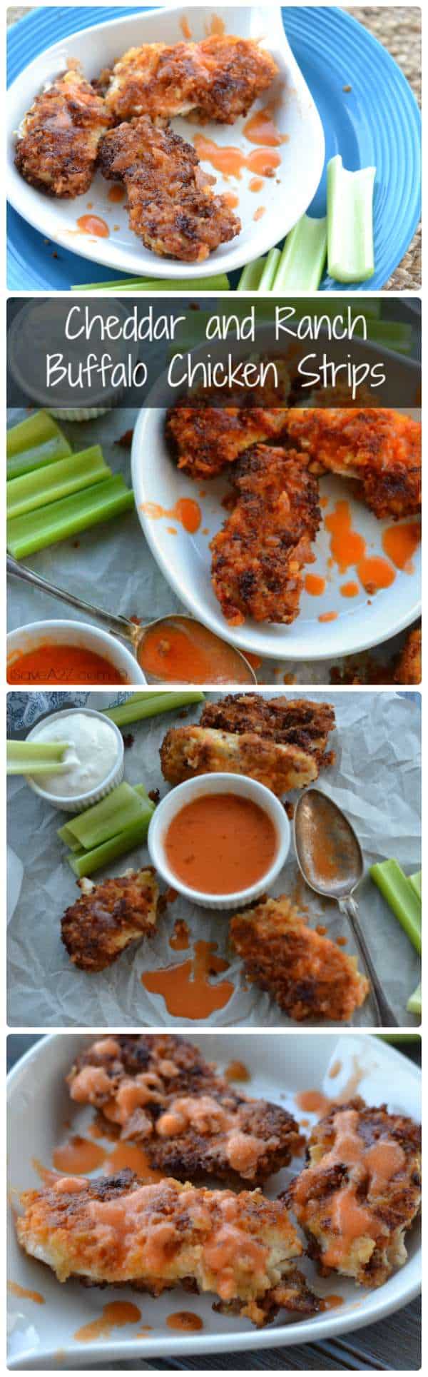 Cheddar and Ranch Buffalo Chicken Strips