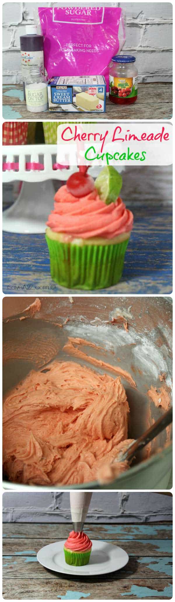 Cherry Limeade Cupcakes