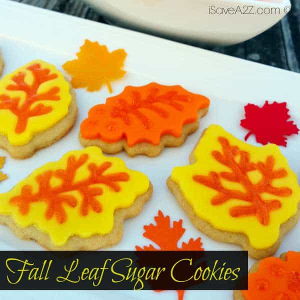 Fall Leaf Sugar Cookies - iSaveA2Z.com