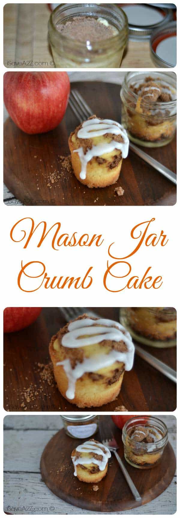 Looking for brunch dessert ideas? This mason jar crumb cake recipe is amazing and exactly what you are looking for! Try it today!