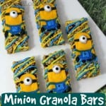 These minion granola bars are the cutest and best tasting granola bars you will ever make. Everyone is going to love them!