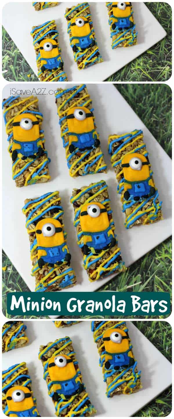 These minion granola bars are the cutest and best tasting granola bars you will ever make. Everyone is going to love them!