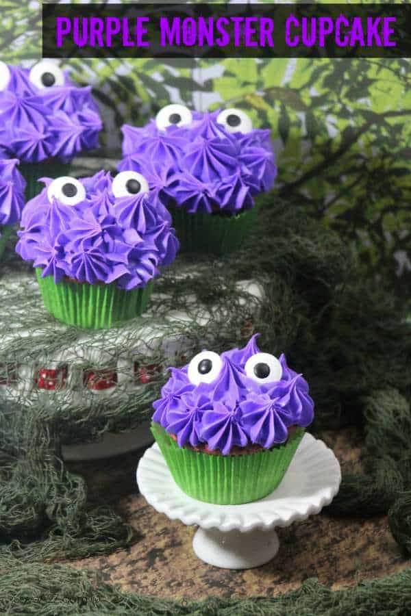 Purple Monster Cupcake