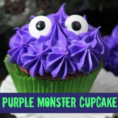 Purple Monster Cupcake
