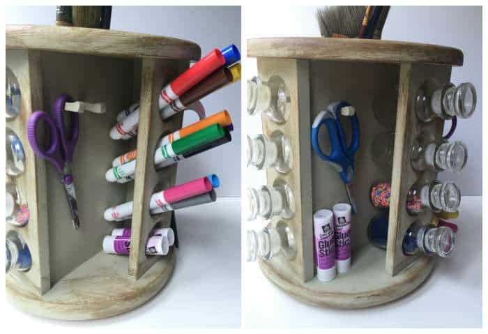 Repurposed Spice Rack to a Kids Art Center