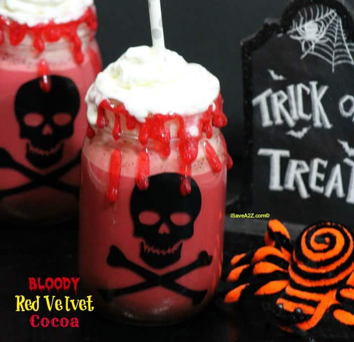 Bloody Red Velvet Cocoa Drink Idea for Halloween