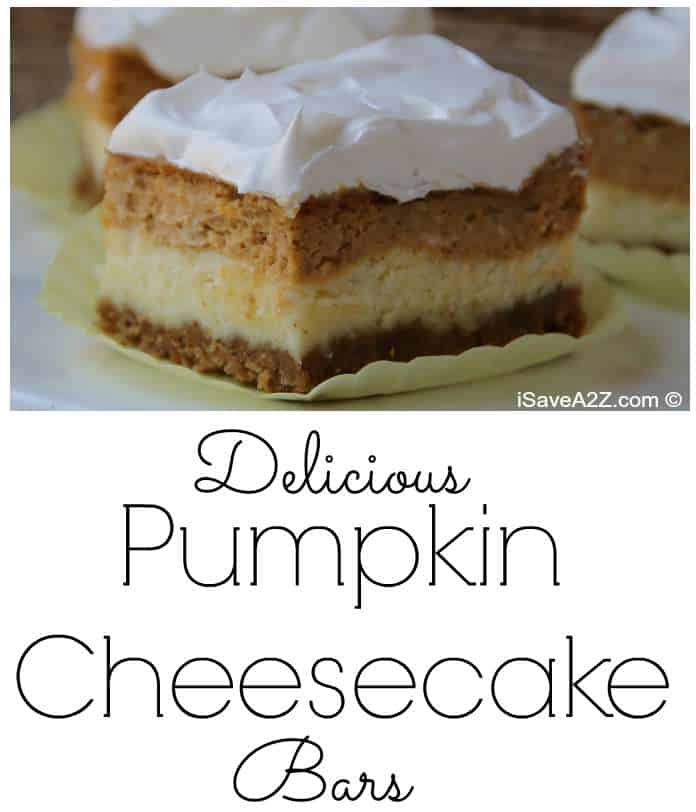 Easy Pumpkin Cheese Cake Bars with Graham Cracker Crust Recipe