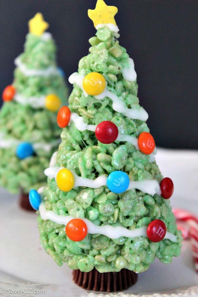 Krispie Treat Christmas Trees