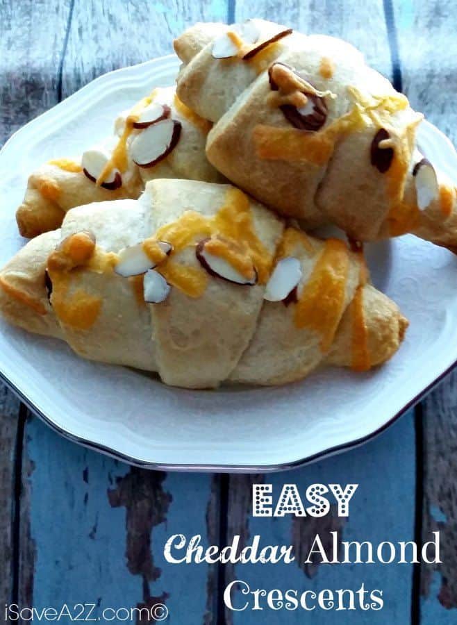 Easy Cheddar Almond Crescents