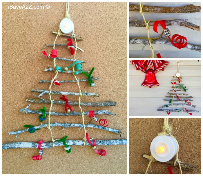 DIY Christmas Tree Made Out of Sticks - iSaveA2Z.com