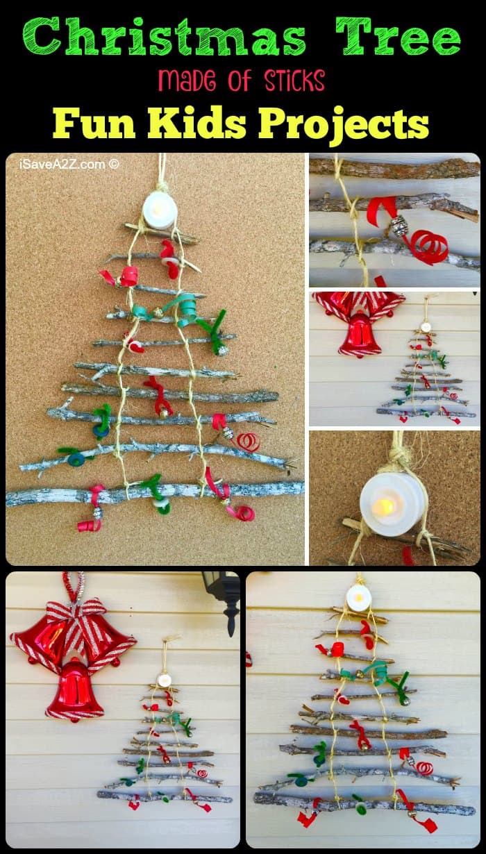 Fun Kids Projects Christmas Tree Made Out of Sticks