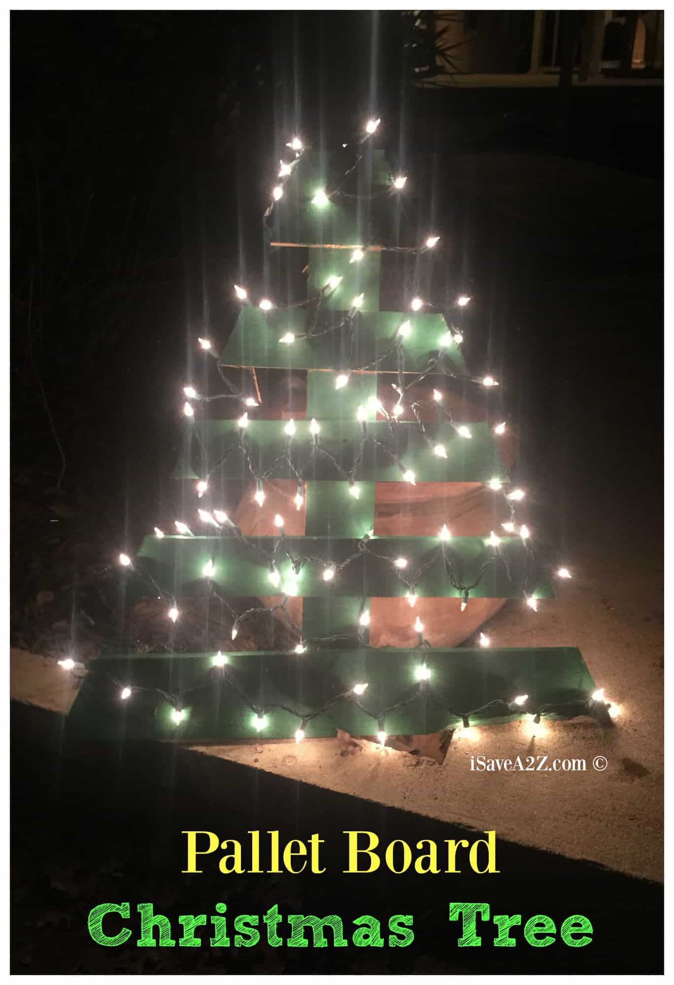 DIY Pallet Board Christmas Tree Idea