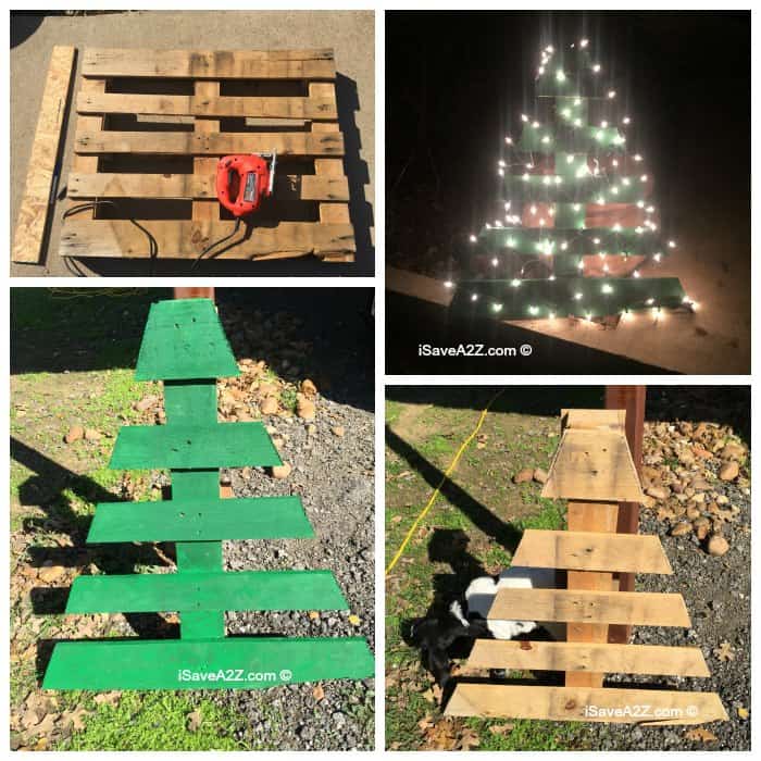 DIY Pallet Board Christmas Tree Idea